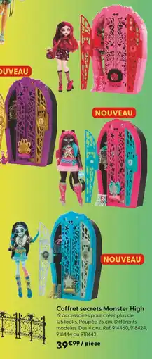 La Grande Récré MONSTER HIGH Coffret secrets offre