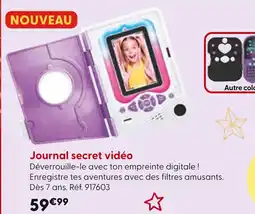 La Grande Récré Journal secret vidéo offre