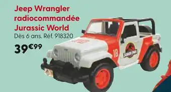 La Grande Récré JURASSIC WORLD Jeep Wrangler radiocommandée offre