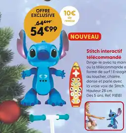 La Grande Récré Stitch interactif télécommandé offre
