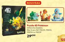 La Grande Récré Puzzle 4D Pokémon offre