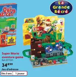 La Grande Récré LA GRANDE RÉCRÉ Super Mario aventure game offre