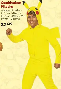 La Grande Récré Combinaison Pikachu offre