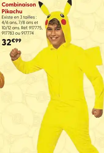La Grande Récré Combinaison Pikachu offre