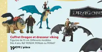 La Grande Récré Dragons Coffret Dragon et dresseur viking offre