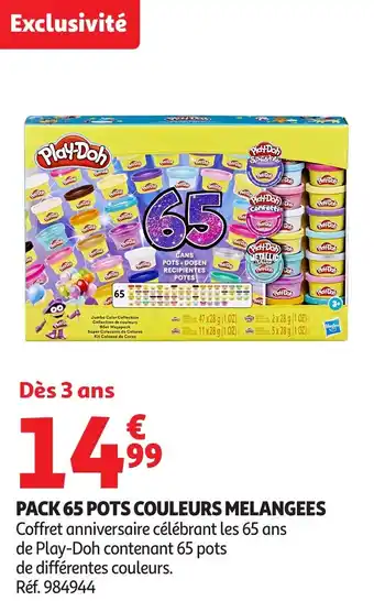 Auchan Pack 65 pots couleurs melangees offre