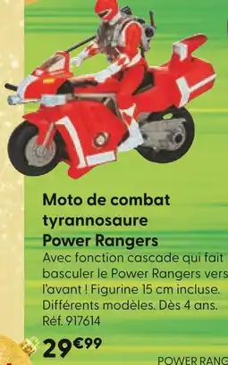 La Grande Récré POWER RANGERS Moto de combat tyrannosaure offre