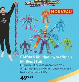 La Grande Récré Mr Beast Lab Coffret 5 figurines hyperfusion offre
