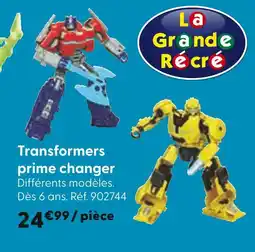 La Grande Récré TRANSFORMERS Prime Changer offre