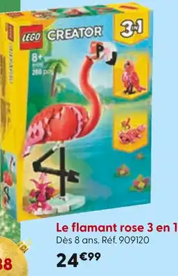 La Grande Récré LEGO Le flamant rose 3 en 1 offre