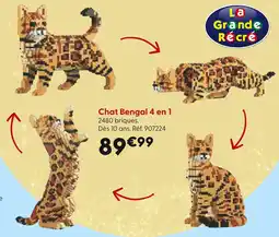 La Grande Récré LA GRANDE RÉCRÉ Chat Bengal 4 en 1 offre