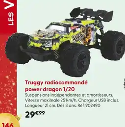 La Grande Récré Truggy radiocommandé power dragon 1/20 offre