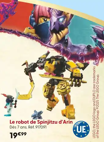 La Grande Récré LEGO Le robot de Spinjitzu d'Arin offre