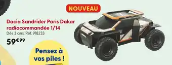 La Grande Récré Dacia sandrider paris dakar radiocommandée 1/14 offre