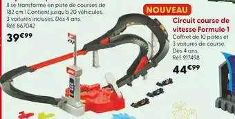 La Grande Récré Circuit course de vitesse Formule 1 offre