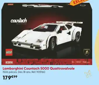 La Grande Récré LEGO Lamborghini countach 5000 quattrovalvole offre