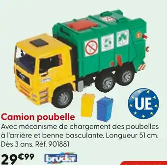 La Grande Récré BRUDER Camion poubelle offre