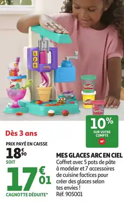 Auchan Mes glaces arc en ciel offre
