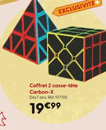 La Grande Récré Coffret 2 casse-tête Carbon-X offre