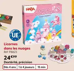 La Grande Récré HABA Licornes dans les nuages offre