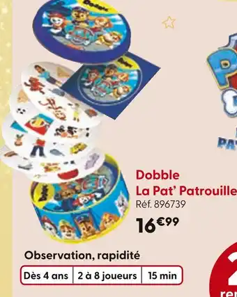 La Grande Récré Dobble la pat’ patrouille offre