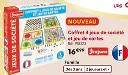 La Grande Récré JEUJURA Coffret 4 jeux de société et jeu de cartes offre