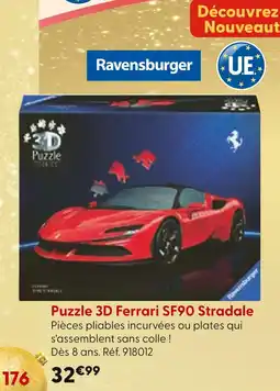 La Grande Récré RAVENSBURGER Puzzle 3D Ferrari SF90 Stradale offre