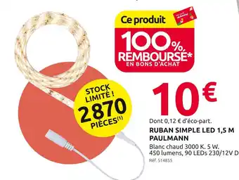 Mr Bricolage PAULMANN Ruban Simple LED 1,5 M offre