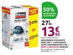 Mr Bricolage RUBSON Absorbeur d’humidité aéro 360° + 3 recharges ultra absorbantes 2 en 1 dont 2 gratuites offre