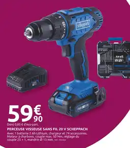 Mr Bricolage SCHEPPACH Perceuse visseuse sans fil 20 V offre
