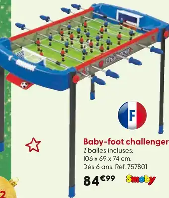 La Grande Récré Smoby Baby-foot challenger offre