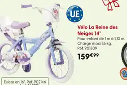 La Grande Récré Vélo la reine des neiges 14 offre