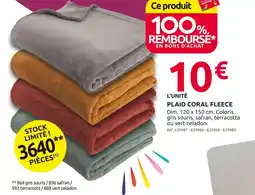 Mr Bricolage Plaid coral fleece offre