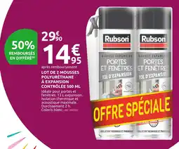 Mr Bricolage RUBSON Lot de 2 mousses polyuréthane à expansion contrôlée 500 ml offre