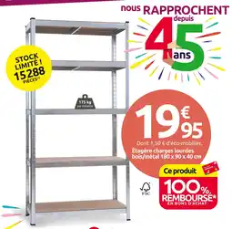 Mr Bricolage Étagère charges lourdes bois/métal offre