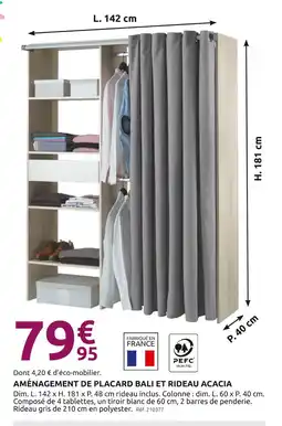 Mr Bricolage Aménagement de placard Bali et rideau Acacia offre