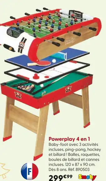 La Grande Récré SMOBY Powerplay 4 en 1 offre