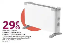 Mr Bricolage HEALLUX Convecteur mobile compact 2000 W offre