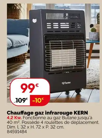 Weldom Chauffage gaz infrarouge kern offre