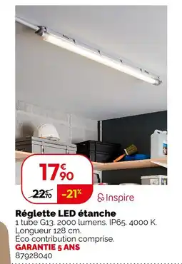 Weldom INSPIRE Réglette led étanche offre