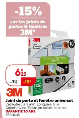 Weldom 3M Joint de porte et fenêtre universel offre