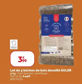 Weldom SOLER Lot de 5 bûches de bois densifié offre