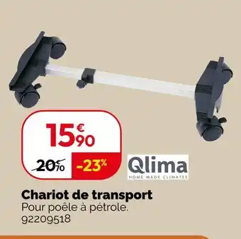 Weldom Qlima Chariot de transport offre