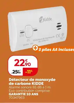 Weldom KIDDE Détecteur de monoxyde de carbone offre