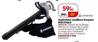 Weldom STERWINS Aspirateur souffleur broyeur électrique offre