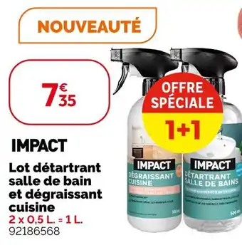 Weldom IMPACT Lot détartrant salle de bain et dégraissant cuisine (1) offre