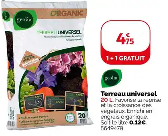 Weldom GEOLIA Terreau universel offre
