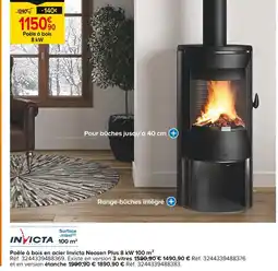 Castorama Invicta Poêle à bois Neosen Plus offre
