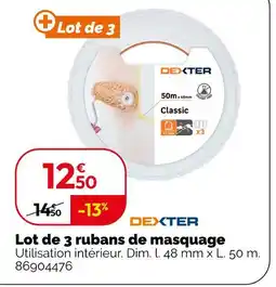 Weldom DEXTER Lot de 3 rubans de masquage offre
