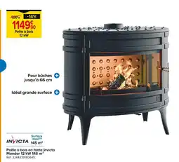 Castorama Invicta Poêle à bois en fonte Mandor offre